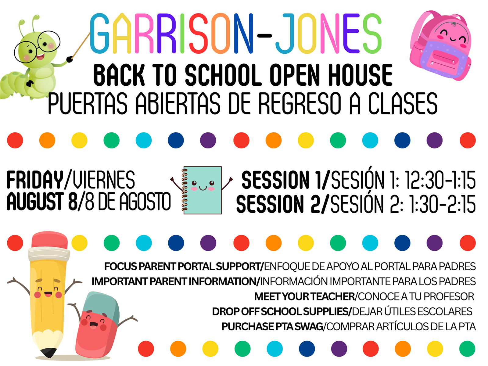  Back to School Open House Aug 8, 2025